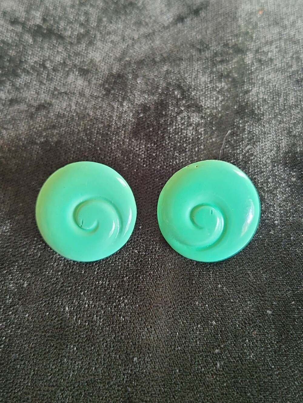 Turquoise Spiral Round Stud Earrings - Women Jewelry
